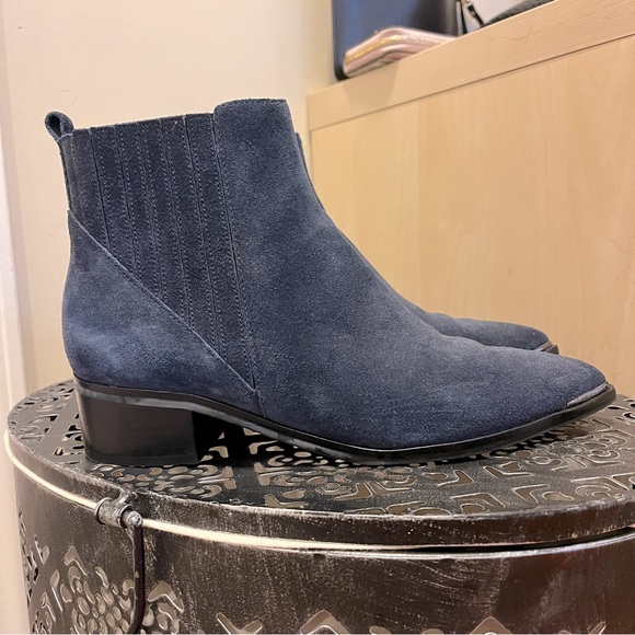 Marc Fisher Shoes - MARC FISHER Blue Suede Boots
